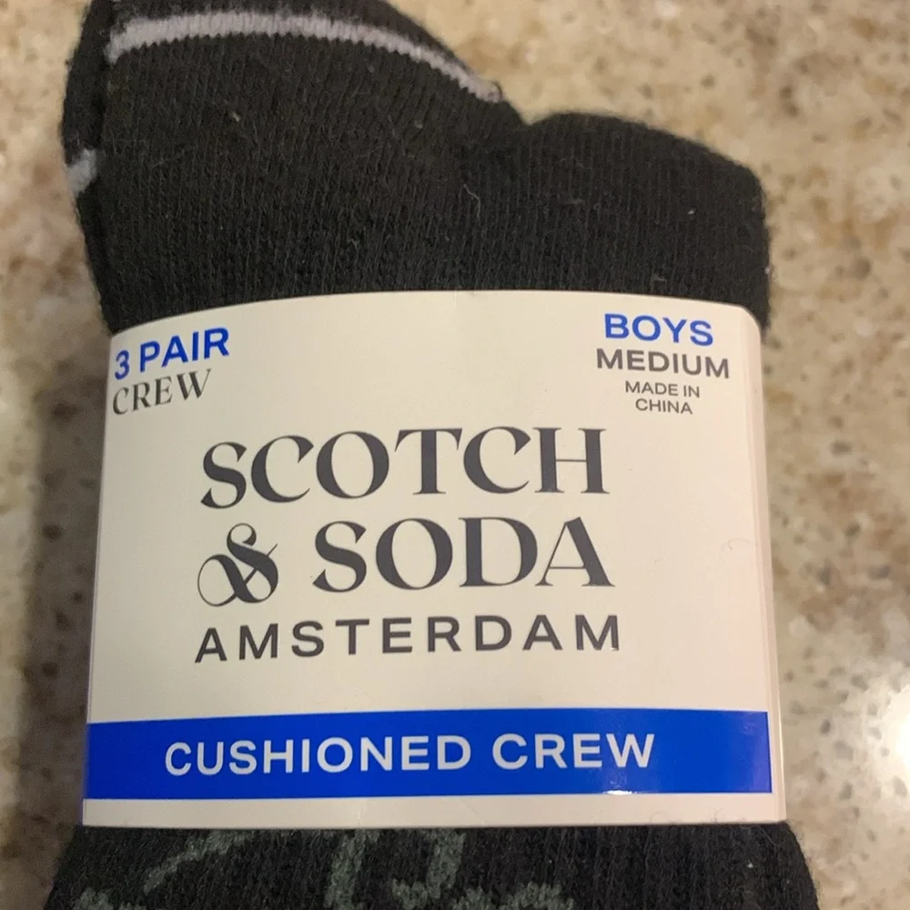NWT Scotch & Soda 3-Pack Crew Socks Size Medium